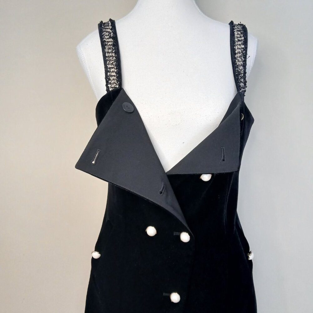 FIVE PLUS Velvet Dress Black Size Medium - Picture 4 of 8